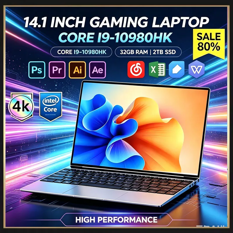 M.2 Ssd - 超薄型14.1インチノートパソコン、Intel Core i9-10980HKプロセッサー搭載、Windows 11、16GB RAM、2TB SSD、フルHDディスプレイ、Wi-Fi