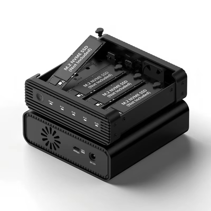 Nvme Ssd - アルミニウム製M2 4ベイUSB4外付けNVME SSDエンクロージャー M.2 NVME 4ベイ