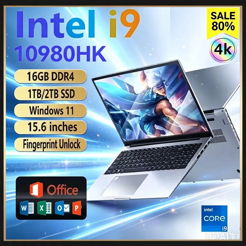 M.2 Ssd - 15.6インチのポータブルノートパソコン。Intel Core i9-10980HKプロセッサー搭載。Windows 11 Pro。ゲーミングノートパソコン。16GB RAM、4Kディスプレイ、1TB/2TB
