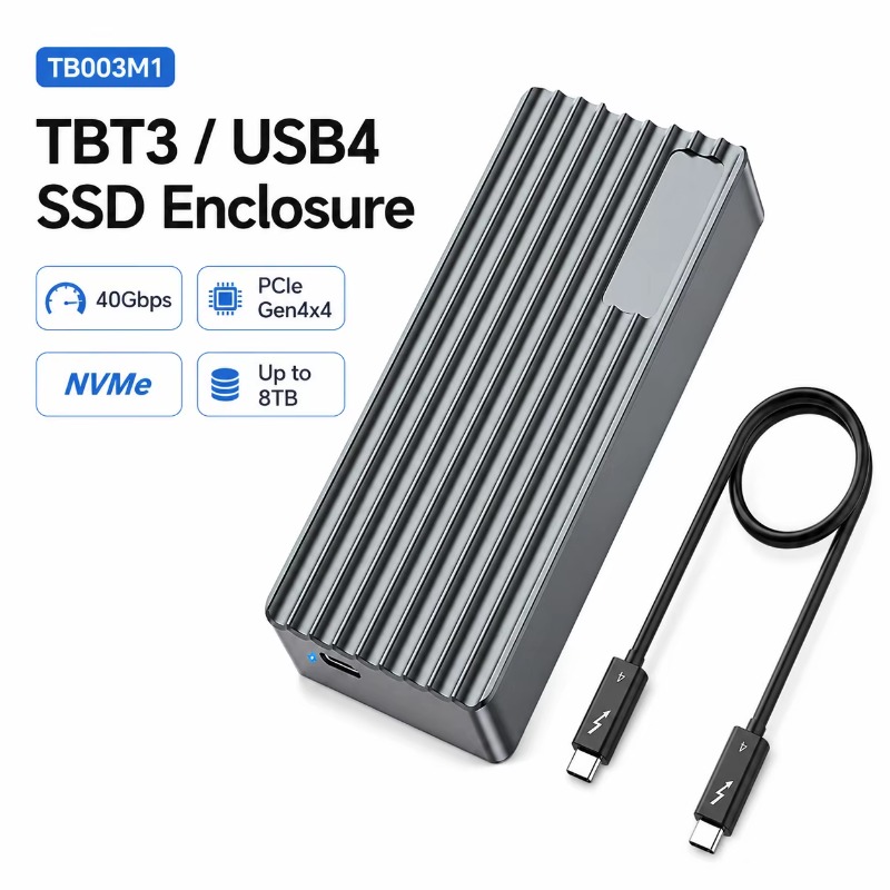 Nvme Ssd - TBT3/USB4 M.2 NVMe SSD エンクロージャ 40Gbps