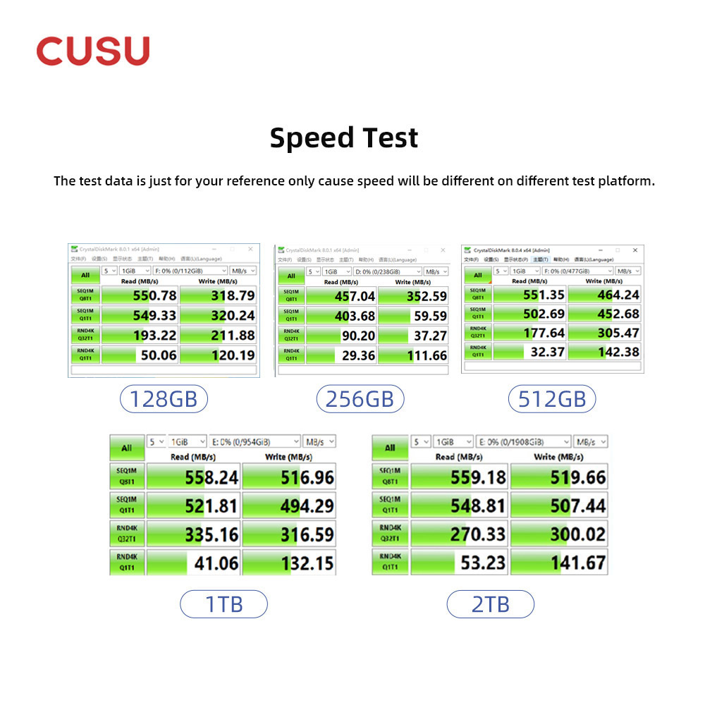 CUSU SSD 1TB 512GB 256GB 128GB - Ssd 500Gb のレビューと価格
