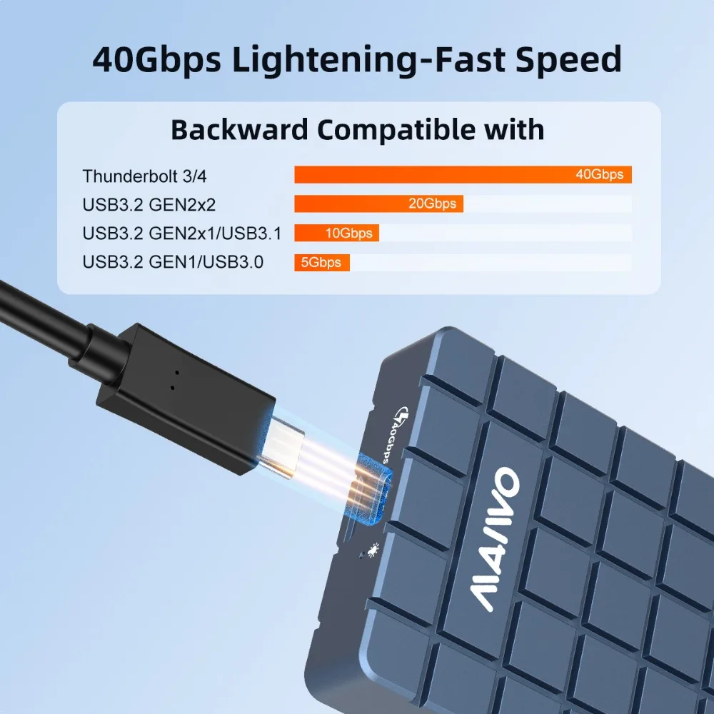 Maiwo-外付けハードドライブケース、SSDエンクロージャ - Usb4 40Gbps External Ssd 8Tb のレビューと価格