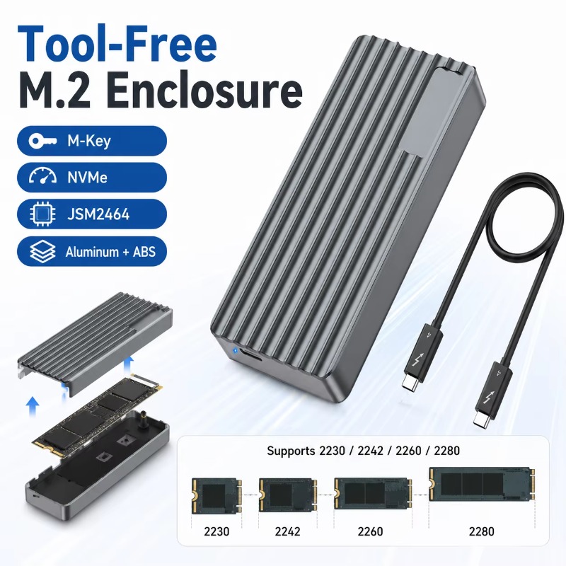 TBT3/USB4 M.2 NVMe SSD エンクロージャ - Nvme Ssd のレビューと価格